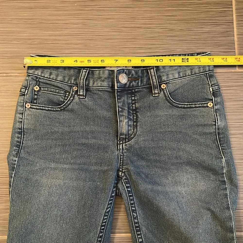 Free People Medium Wash Medium‎ Rise Distressed Skinny Jeans Size 25 Stretch